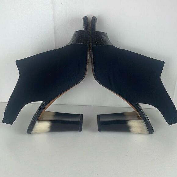 Donald J. Pliner Slingback Fabric and Leather Heeled Sandals 7 Black - Picture 10 of 15